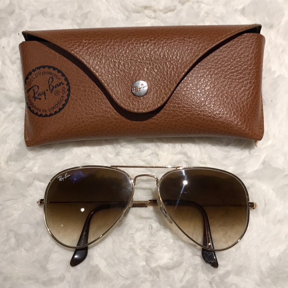 Ray Ban Aviator Light Brown Gradient